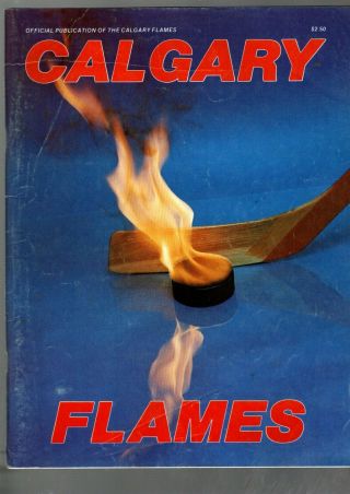 1984 - 85 Nhl Hockey Program: Quebec Nordiques At Calgary Flames,  Mar 9,  Stastnys,
