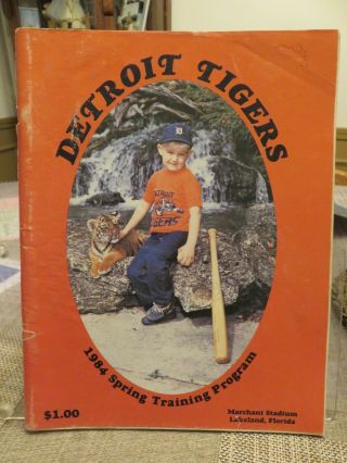 Detroit Tigers 1984 Spring Training Program (game Vs.  Minnesota Twins)