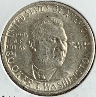 Booker T Washington Silver Half 1/2 Dollar Rare San Francisco “s” Mark 687
