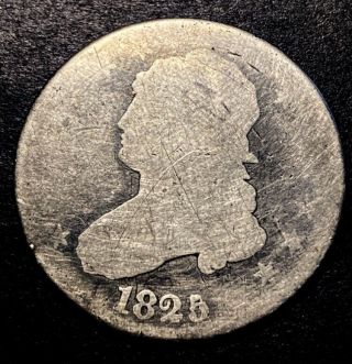 1825/4 Capped Bust Quarter 25c Rare B - 3 Variety Overdate Error