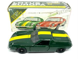 Rare Vintage Boxed 1:43 Scale Tomica Dandy F12 Green & Yellow Lotus Europa Model