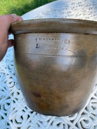 L.  H.  Yeager Co.  Allentown Pa Stoneware Crock Primitive Antique