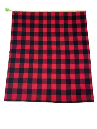 Vintage Pearce Blanket Woolrich,  Pa Washable Wool Blend Black Red ￼plaid 69” - 80”