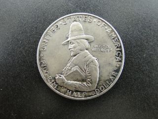 1920 Pilgrim Commemorative 1/2 Dollar U.  S.  Silver Coin