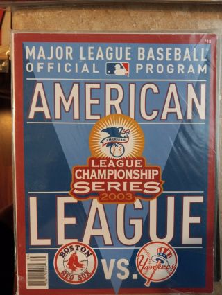 Boston Red Sox American League Championship Program 2003