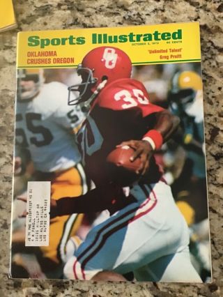 October 2 1972 Greg Pruitt Oklahoma Sooners College Football Sports Illustrated
