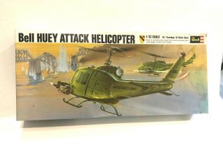 1970 Revell Bell Huey Attack Helicopter,  1:32,  H - 259,  Unassembled In The Box