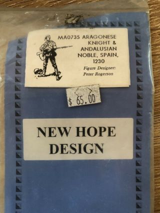 Hope Design: Spanish Knight & Nobleman,  1200s.  54mm Scale Metal Kit