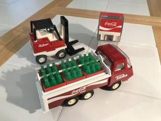 Tiny Tonka CUSTOM Coke Coca Cola Delivery Truck With Fork Lift And Coke Machine 2