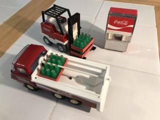 Tiny Tonka CUSTOM Coke Coca Cola Delivery Truck With Fork Lift And Coke Machine 3