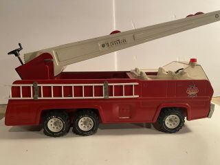 Tonka Fire Truck Toy Metal Extension Ladder Red 1970s Rescue Vehicle Vintage