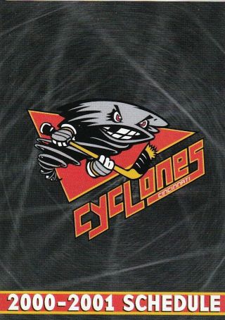 2000 - 01 Ihl Hockey Cincinnati Cyclones Pocket Schedule - Coca - Cola