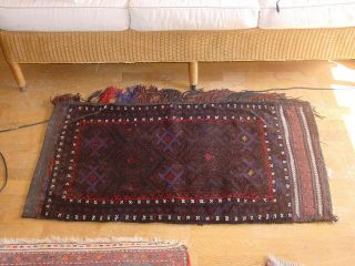 Wonderful Full Pile S.  Antique Afghan Baloedsj Grainbag/ Pillowcase Hg