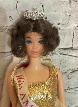 Vintage 1972 Miss America Walk Lively Steffie Barbie
