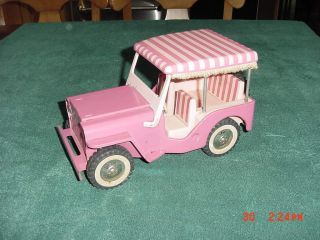 Vintage Tonka Pink Beach Surrey Jeep Truck Pressed Steel Toy Vehicle Spare