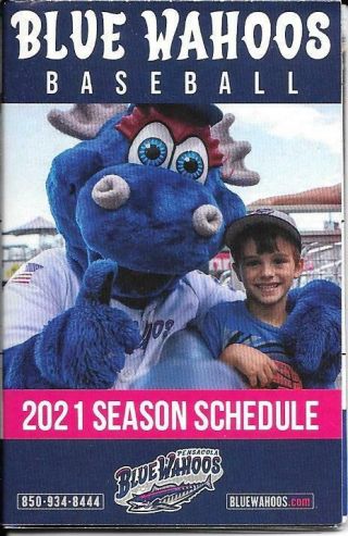 2021 Pensacola Blue Wahoos Baseball Pocket Schedule (double - A South)