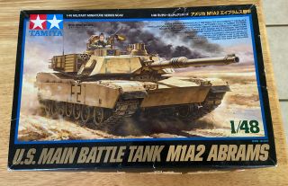 Tamiya M1a2 Abrams Us Main Battle Tank 1:48 Tank Plastic Model Kit 32592