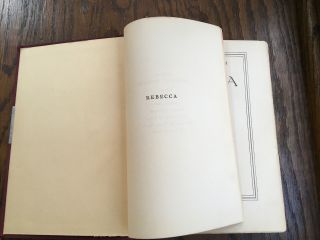 REBECCA Daphne Du Maurier FIRST EDITION 1938 Doubleday Doran HC Vintage Book 3
