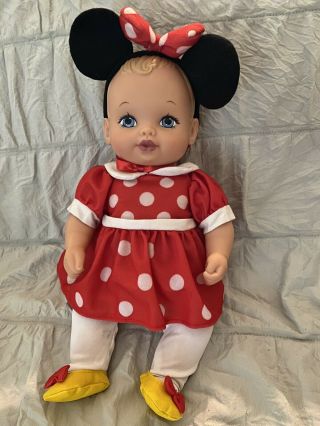 Vintage Disney Water Babies Doll Minnie Mouse 1990 Lauer Toys Complete Outfit