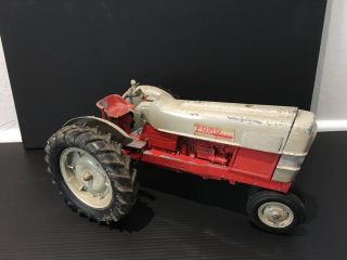 Vintage Hubley 1/12 Scale Red Ford 6000 Diesel Tractor Toy