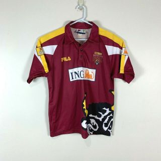 Queensland Bulls Fila Vintage Cricket Jersey Shirt Player Issued Size Men 