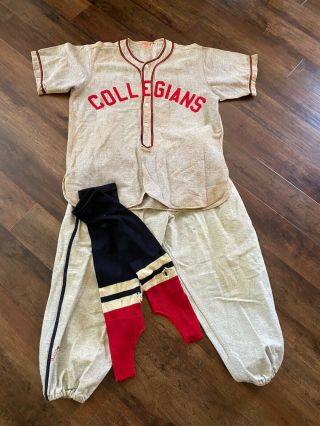Vintage Pearson Gray Wool Baseball Uniform Jersey Socks