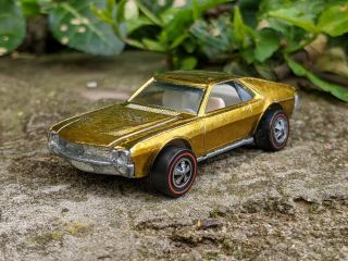Vintage Hot Wheels Redline Custom AMX Honey Gold 1969 Unrestored 2