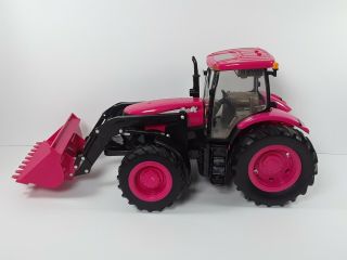 Ertl Case Ih Pink Tractor With Loader 18 " Farm Toy 1/16 Scale - Lights & Sound