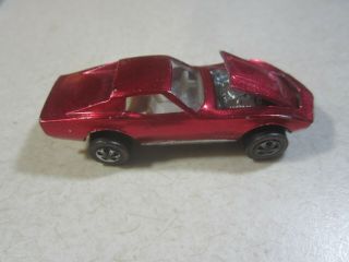 1968 Mattel Redline Hot Wheels Red Custom Corvette Car