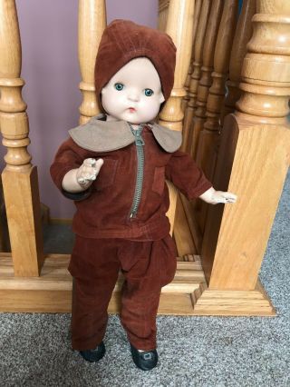 19 " Pretty Vintage Composition Effanbee Patsy Ann Pilot Girl Character Doll Nr