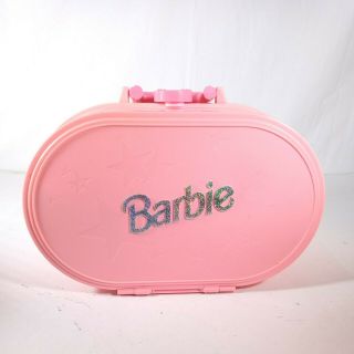 1994 Mattel Portable Barbie Doll Fold - Up House Retro - Look Carry Case Accessories