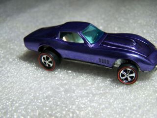Hot Wheels Redline " Custom Corvette " Purple,  1967,  Look
