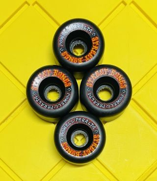 Powell Peralta Og Nos Vtg 80’s 60mm Street Bones Black Skateboard Wheels