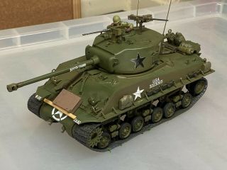 Ww2 Us M4a3e8 Sherman,  1/35,  Built & Finished For Display,  Good.  (b)