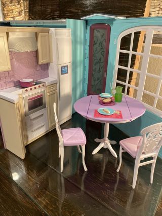 Barbie Blue Folding My House 2007 with furniture 2