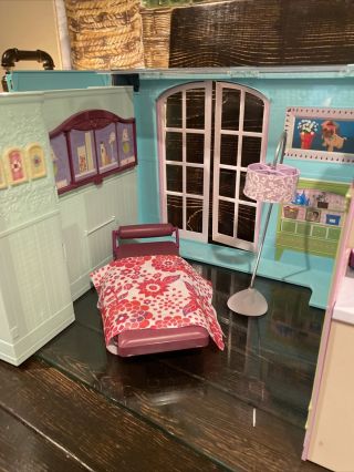 Barbie Blue Folding My House 2007 with furniture 3