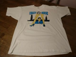 Vintage Crazy Horse Gentlemens Club White Graphic T - Shirt L/xl Cleveland 90s