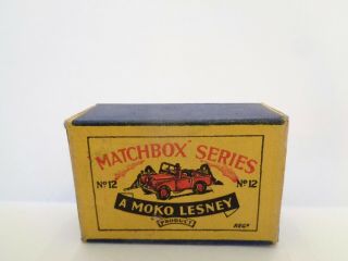 B1 Box For 1955 Moko Lesney Matchbox No.  12 