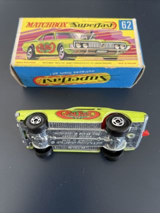 Matchbox Superfast 62 Rat Rod Dragster Mercury Cougar Lesney Toy Rare 70’s 3