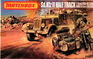 Matchbox 1/76 Ww2 German Sd.  Kfz.  11 Half - Track 7.  5cm Pak - 40 At Gun Bmw R75 Pk - 171