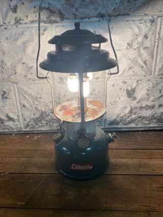 1964 Coleman Double Mantle Lantern Model 220f Dated 12/64 With Globe