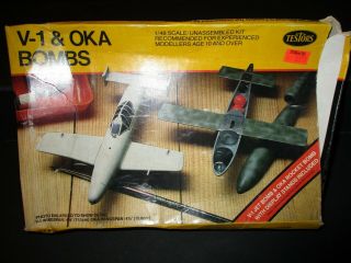 Vintage/testors/unbuilt/1/48/scale/model/kit (ww - 2/v - 1/oka/bombs) 1983/very/nice
