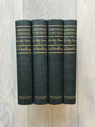 1939 Antique Book: Abraham Lincoln The War Years (rare Set)