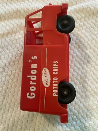 Vintage Plastic Gordon’s Potato Chips Van Coin Bank Truck Como