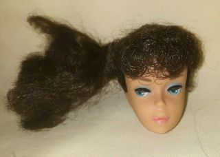 Vintage Brunette Ponytail Pony Tail Barbie Head Only Exc.  $54.  99