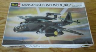 German Arado Ar 234 B - 2/c - 2/c - 3 Blitz Revell Wwii Bomber H - 162 1/72 Scale 1977