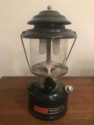 Vintage Coleman Adjustable Gas Lantern Two Mantle W Box 288a700