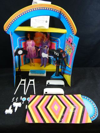 Vintage Mattel Donny & Marie Osmond Dolls & Tv Show Playset