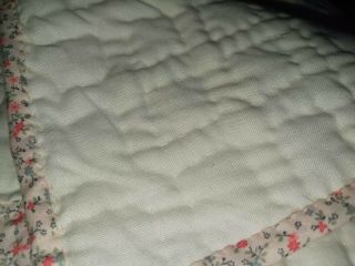 Vintage Gorgeous Hand Stitched Cotton Quilt 58x42 9 Square Design 3