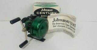 Vintage Johnson Century 100 - A Spinning Reel And Paper